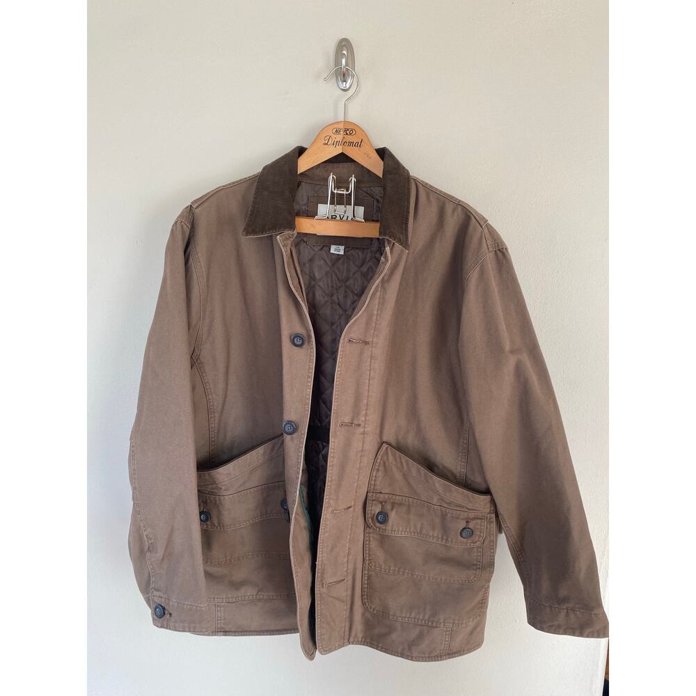 Orvis Corduroy Collar Cotton Barn Jacket Field Coat Classic Collection Large